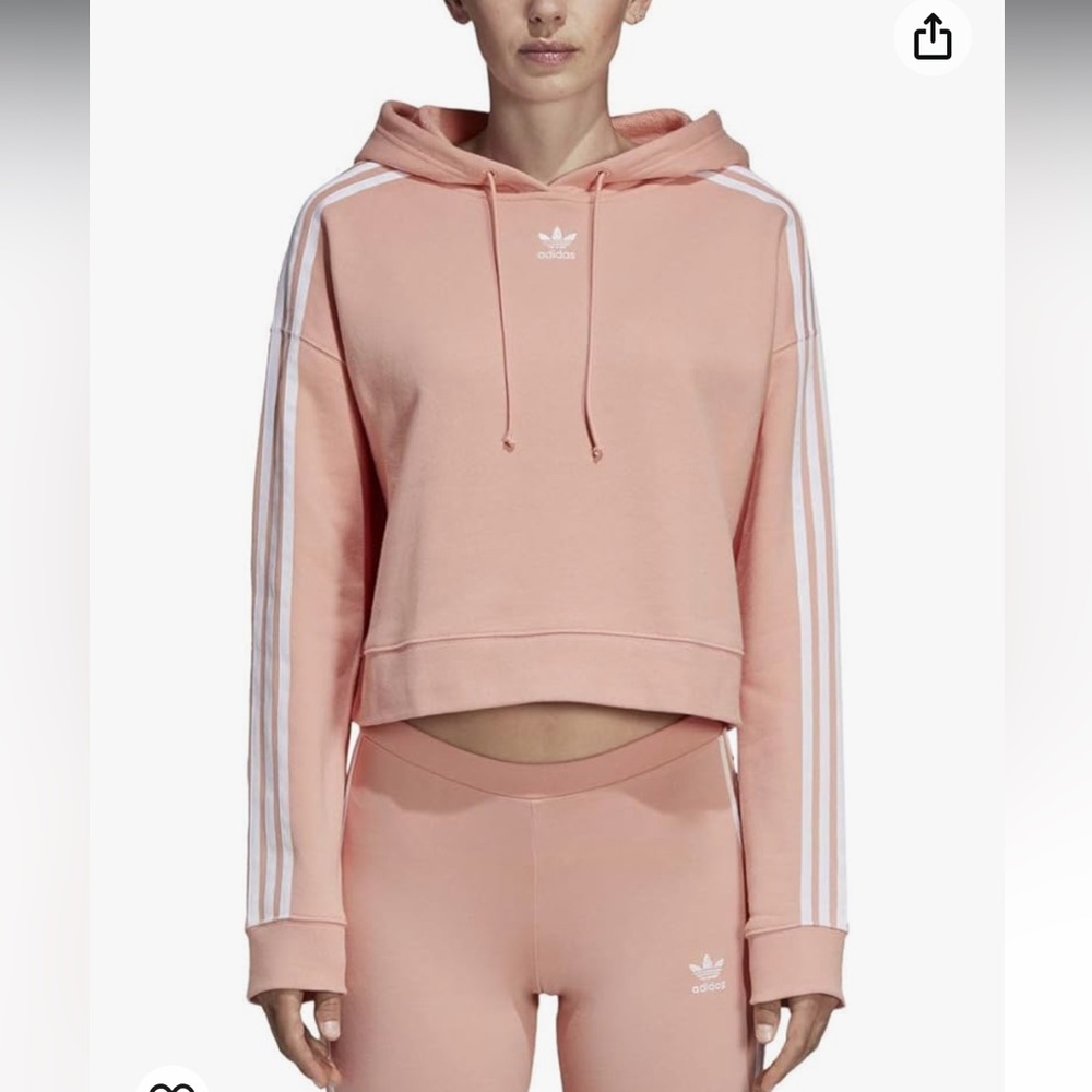 Pink Adidas Hoodie cropped women’s